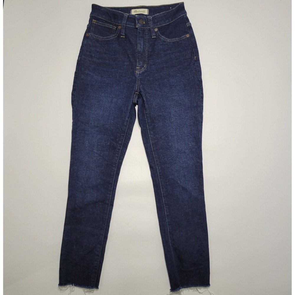 Madewell Jeans Womens 24 Blue Curvy High‎ Rise Skinny Dark Wash Stretch Denim